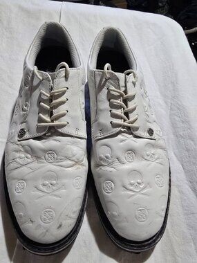 G/FORE Gallivanter Embossed Skull & T's Golf Shoes White Men's 10.5